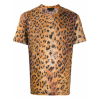 Versace Camiseta com estampa de leopardo - Marrom