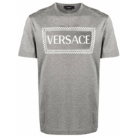 Versace Camiseta com estampa de logo - Cinza