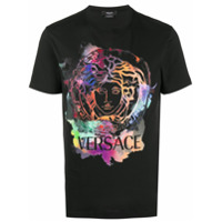 Versace Camiseta com estampa de logo gráfico - Preto