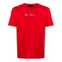 Versace Camiseta com logo bordado - Vermelho