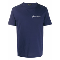 Versace Camiseta Gianni Versace com bordado - Azul