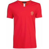 Versace Camiseta gola V com logo 'Medusa' - Vermelho