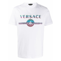 Versace Camiseta Medusa Greca com paetês - Branco