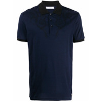 Versace Collection Camisa polo jacquard - Azul