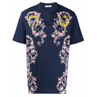 Versace Collection Camiseta com estampa floral - Azul