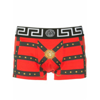 Versace Cueca boxer com estampa Harness - Vermelho
