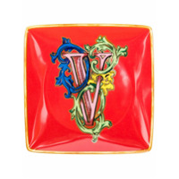 Versace Home Tigela Holiday Alphabet 'V' - Vermelho