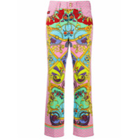 Versace Jeans Couture baroque print trousers - Rosa