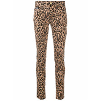 Versace Jeans Couture Calça com estampa de leopardo - Marrom
