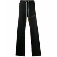 Versace Jeans Couture Calça esportiva pantalona com recorte lateral - Preto