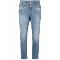Versace Jeans Couture Calça jeans desgastada - Azul