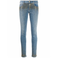 Versace Jeans Couture Calça jeans skinny com aplicação - Azul