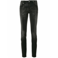 Versace Jeans Couture Calça jeans skinny com aplicações - Preto