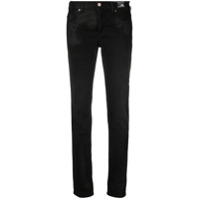 Versace Jeans Couture Calça jeans skinny com detalhes puídos - Preto