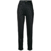 Versace Jeans Couture Calça slim estampada - Preto