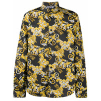 Versace Jeans Couture Camisa com estampa de leopardo - Preto