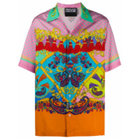 Versace Jeans Couture Camisa mangas curtas com estampa barroca - Rosa