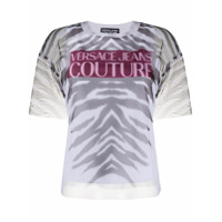 Versace Jeans Couture Camiseta animal print translúcida - Branco