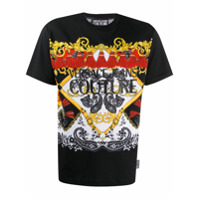 Versace Jeans Couture Camiseta com estampa de logo barroco - Preto