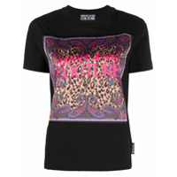 Versace Jeans Couture Camiseta com logo animal - Preto