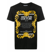 Versace Jeans Couture Camiseta com logo e estampa barroca - Preto