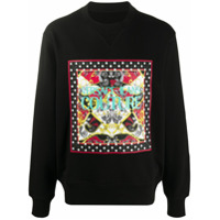 Versace Jeans Couture Camiseta com logo e estampa barroca - Preto