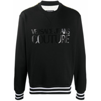 Versace Jeans Couture Camiseta com logo envernizado - Preto