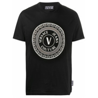 Versace Jeans Couture Camiseta com patch de logo - Preto