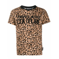 Versace Jeans Couture Camiseta decote careca com estampa de leopardo - Marrom