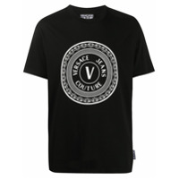 Versace Jeans Couture Camiseta decote careca com estampa de logo - Preto
