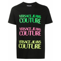 Versace Jeans Couture Camiseta decote careca com estampa de logo - Preto