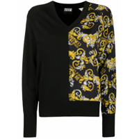 Versace Jeans Couture Cardigan com estampa barroca - Preto