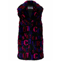 Versace Jeans Couture Colete texturizado com logo - Preto