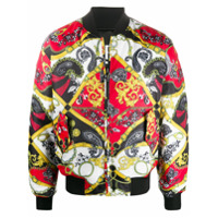 Versace Jeans Couture Jaqueta bomber com estampa barroca - Vermelho