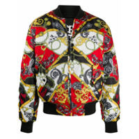 Versace Jeans Couture Jaqueta bomber com estampa barroca - Vermelho