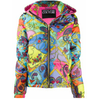 Versace Jeans Couture Jaqueta matelassê Paisley Fantasy - Azul