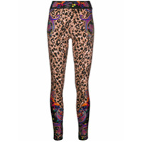 Versace Jeans Couture Legging com estampa de leopardo - Preto