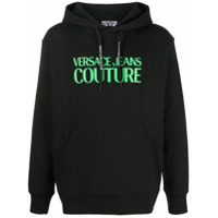 Versace Jeans Couture logo print hoodie - Preto