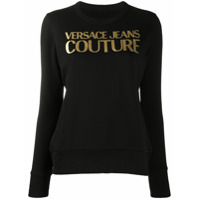 Versace Jeans Couture logo-print sweatshirt - Preto
