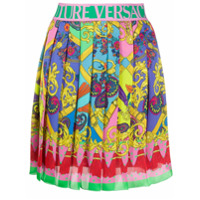 Versace Jeans Couture Minissaia com pregas e estampa Paisley Fantasy - Rosa