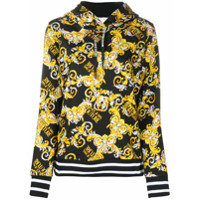 Versace Jeans Couture Moletom com capuz e estampa de logo barroco - Preto