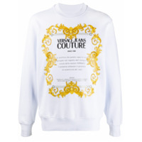 Versace Jeans Couture Moletom com estampa de logo - Branco