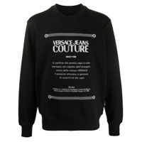 Versace Jeans Couture Moletom com estampa de logo - Preto