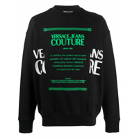 Versace Jeans Couture Moletom com estampa de logo - Preto