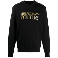 Versace Jeans Couture Moletom com estampa de logo - Preto