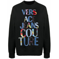 Versace Jeans Couture Moletom com estampa de logo - Preto