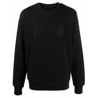 Versace Jeans Couture Moletom com logo bordado - Preto