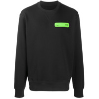 Versace Jeans Couture Moletom com patch de logo - Preto