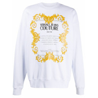 Versace Jeans Couture Moletom oversized com estampa de logo - Branco
