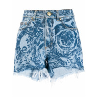 Versace Jeans Couture Shorts com estampa paisley - Azul